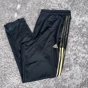 Adidas men’s Black and Gold Track Pants